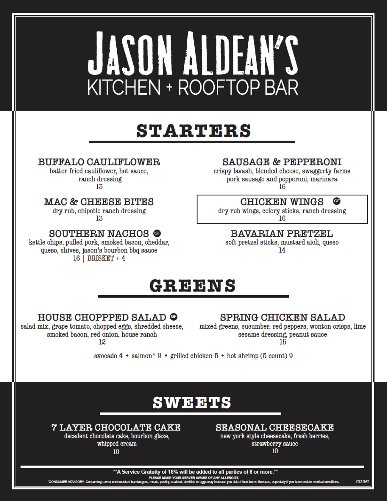 Gatlinburg Menu - Starters